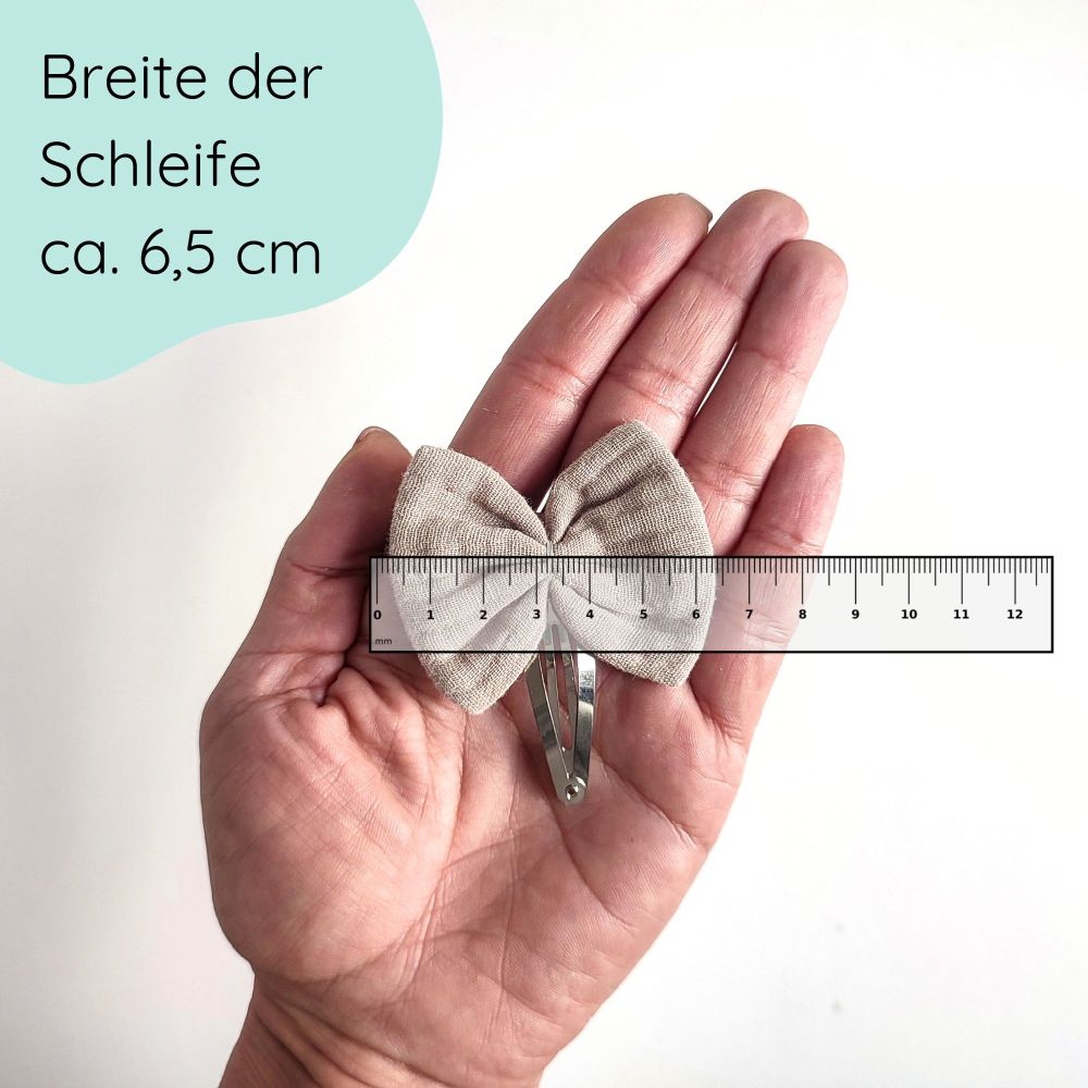 Set of 3 hair bows | Emma | hair clips | taupe