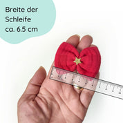 Hair bow Emma | red with star | alligator clip