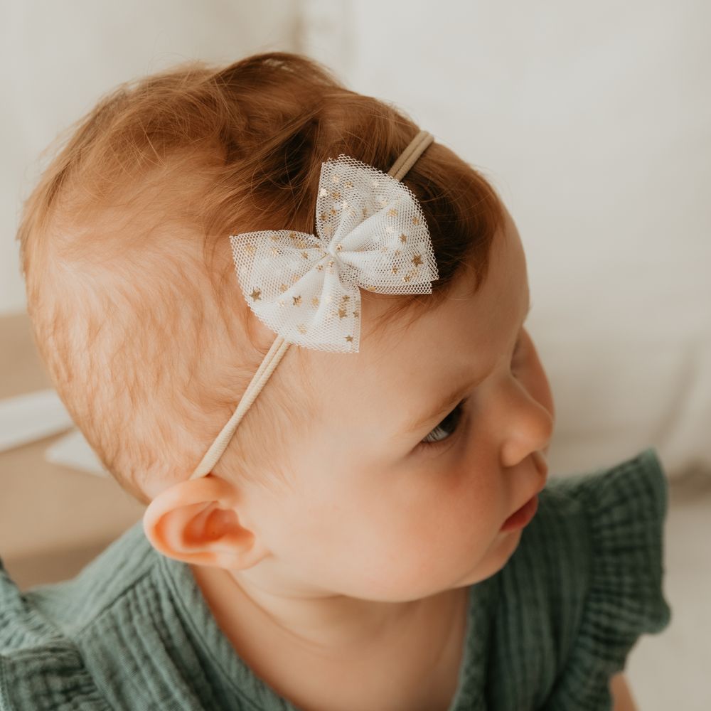 Mädchen Satin Haarband Kommunion In Weiß Mit Blumen - Foto 3