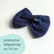 blaue Haarschleife mit Alligatorclip für Weihnachten