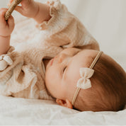 3-er Set Haarschleifen | Emma-Mini | natur