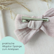 Haarschleife | MAXI | Alligatorclip | hellrosa