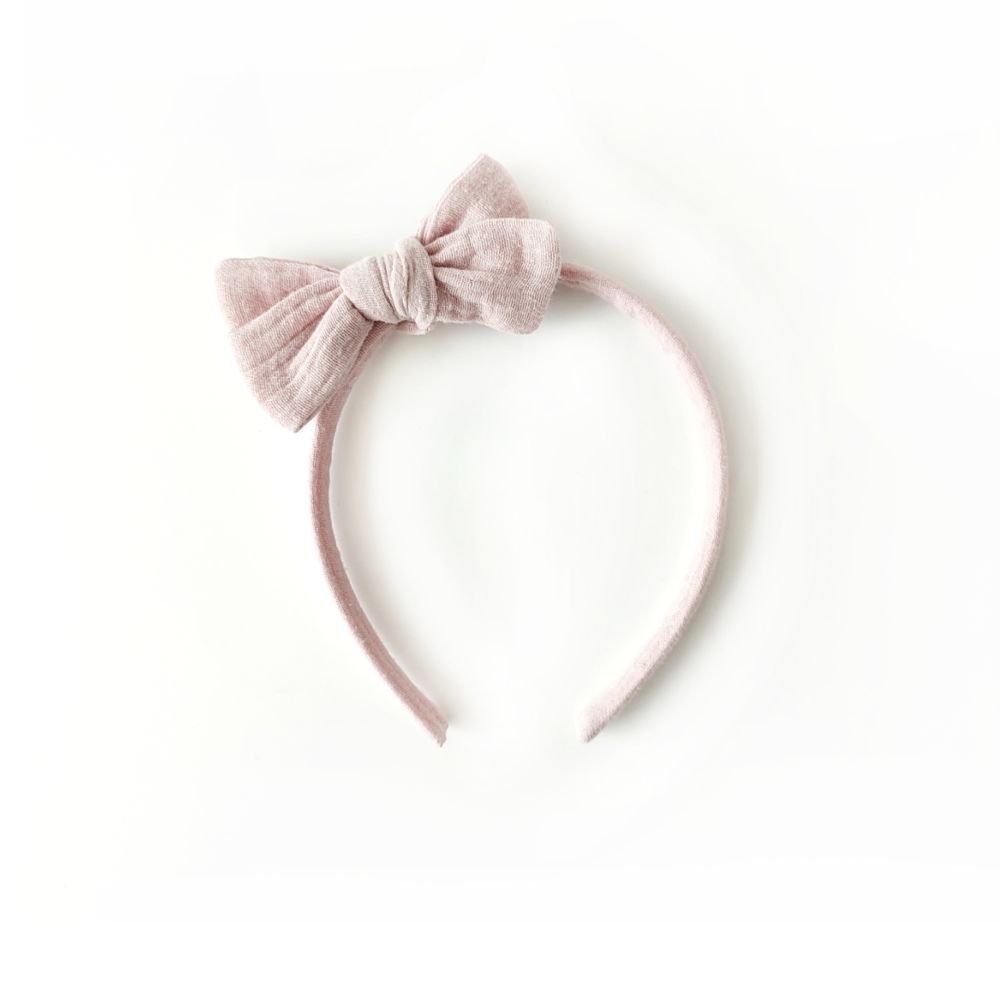 Haarreifen mit Schleife in hellrosa