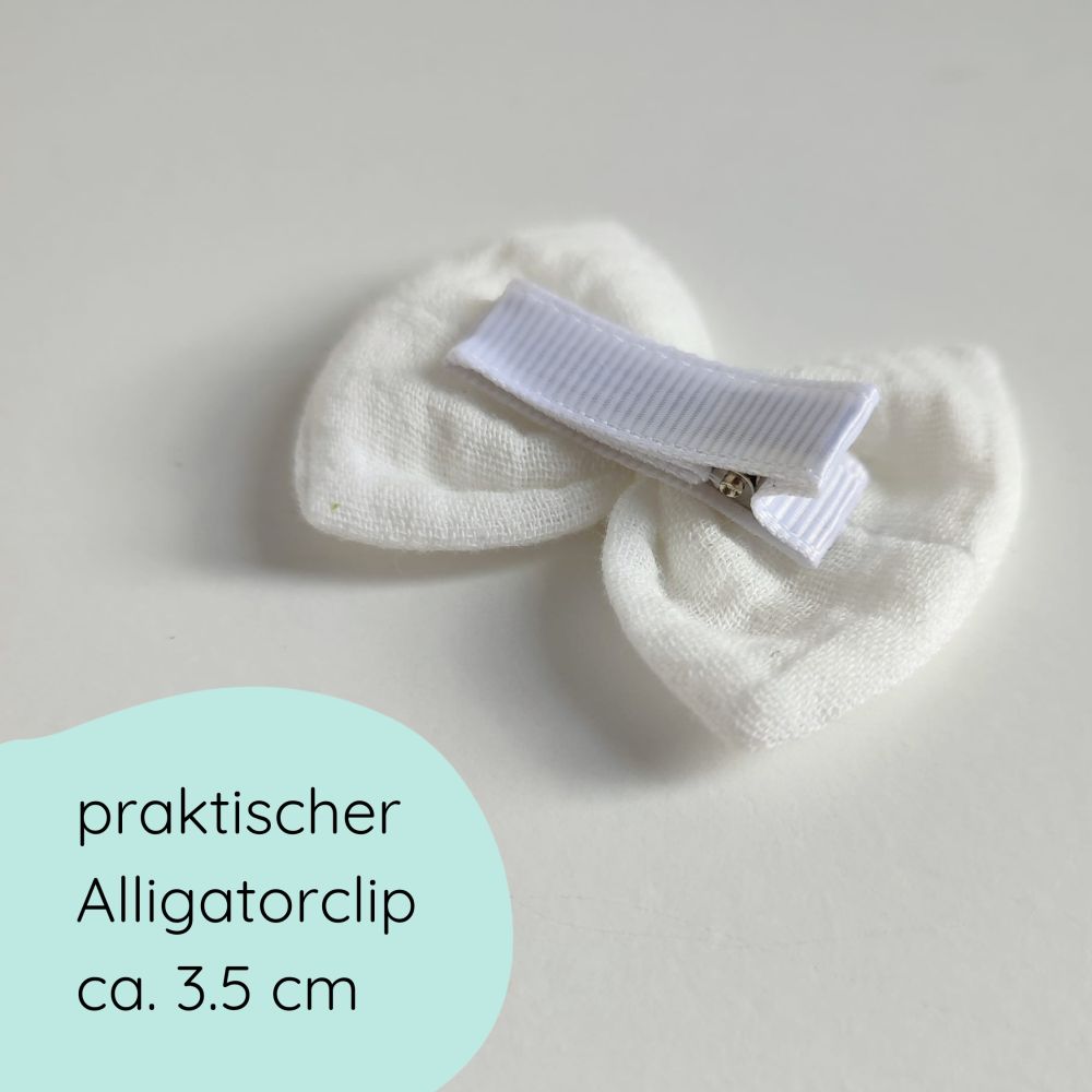 Hair bow Emma | red with star | alligator clip