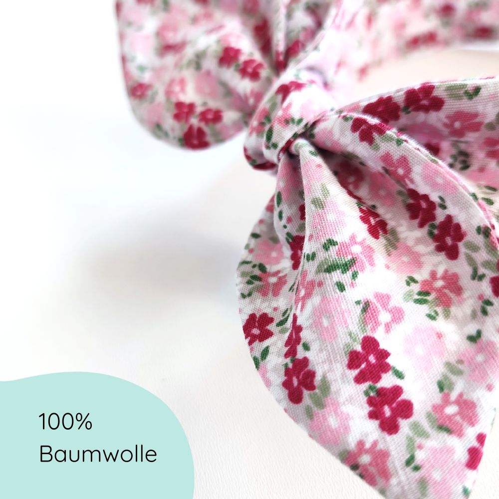 Headband | Rockabilly | light grey with flowers