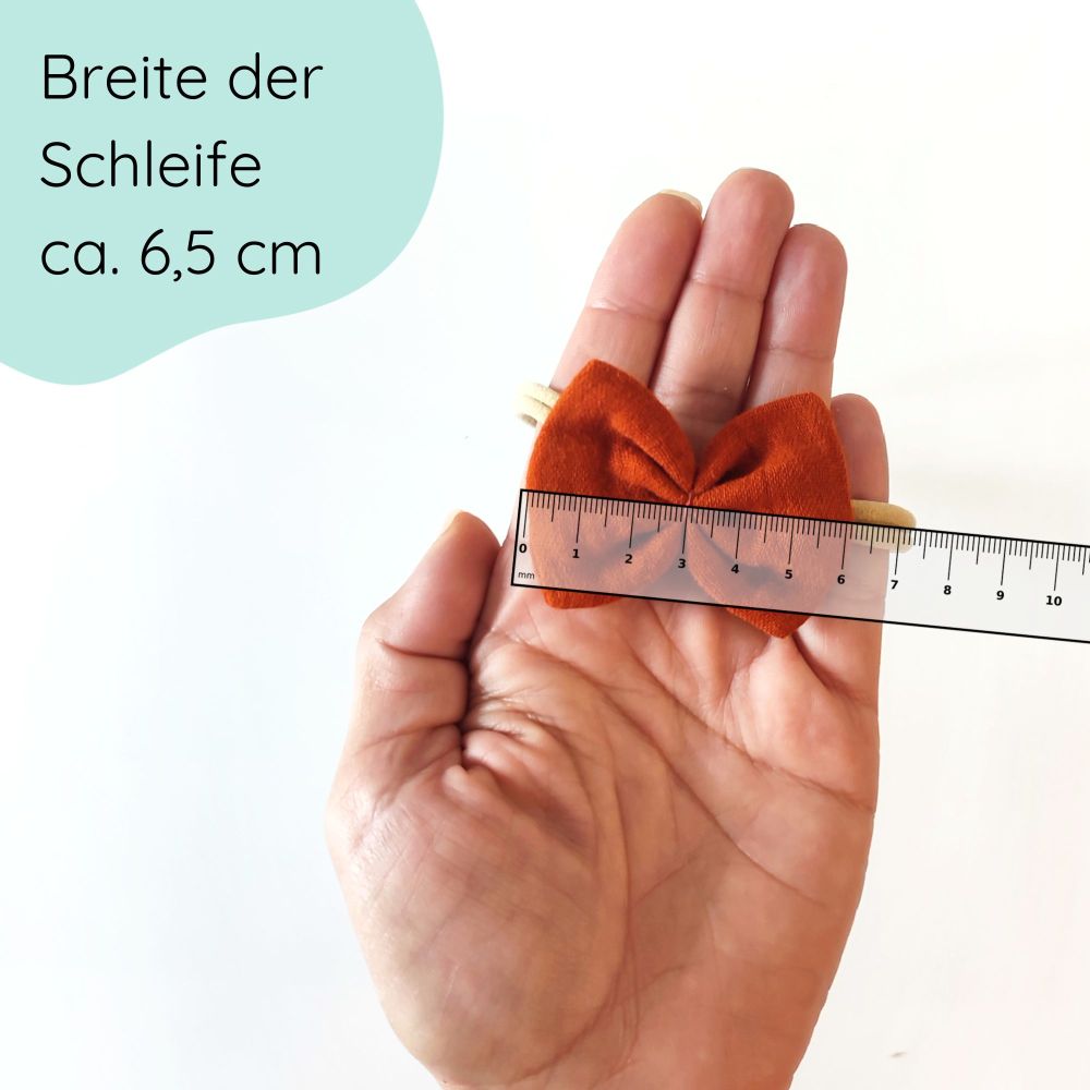 Detailbild Haarschleife in kupfer