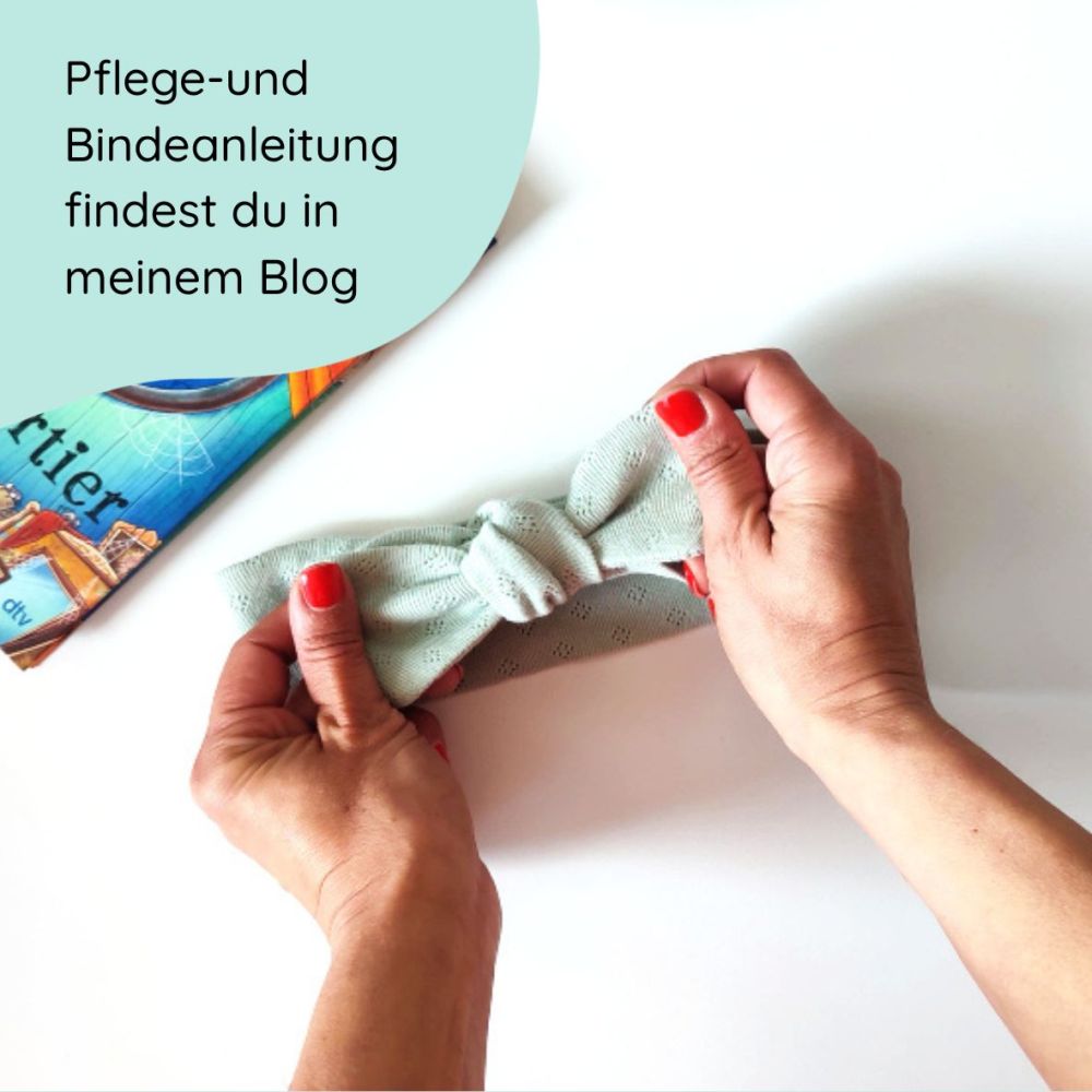 Stirnband mit Schleife | hellrosa