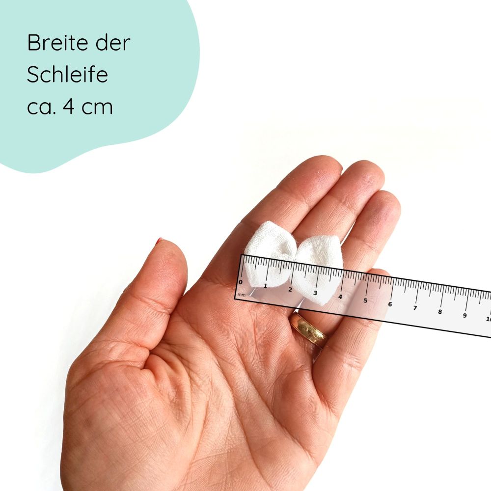 Haarschleife | Emma-Mini | Alligatorclip | weiß