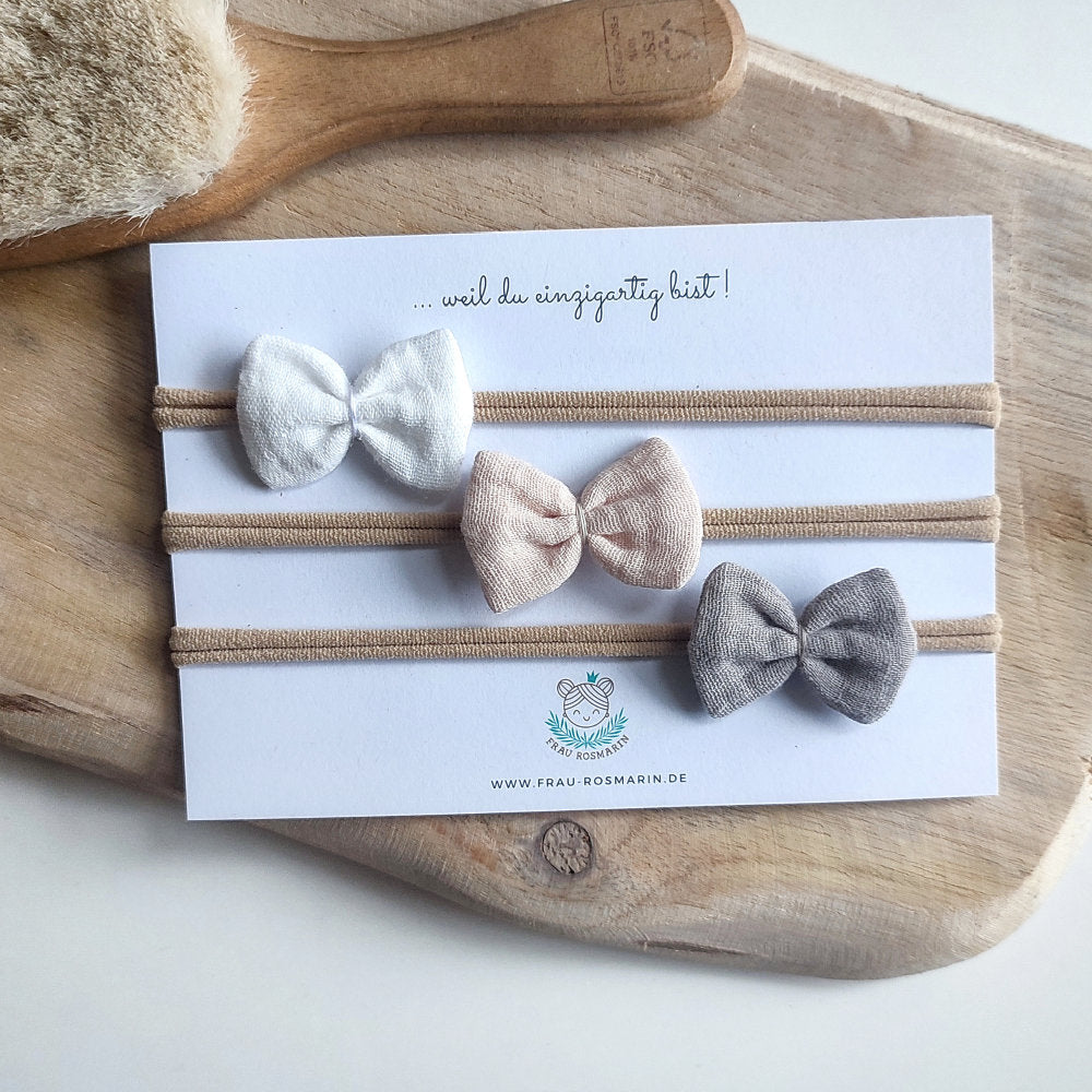 MineSign Damen Haarband Mit Schleife – Retro Stil, Verstellbar, Weiches Material, Für Alltag & Party