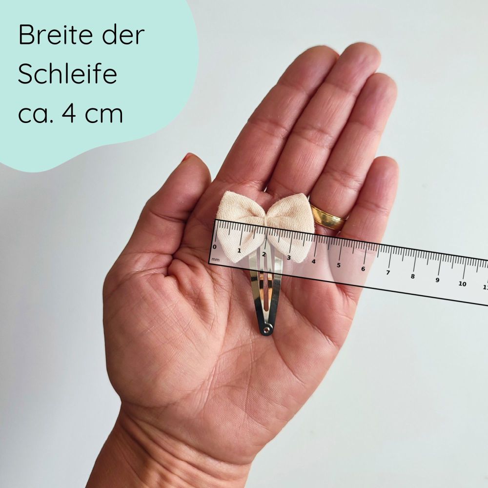 Haarschleife | Emma-Mini | Haarclips | beige