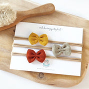 3-er Set Haarschleifen | Emma-Mini | Herbst