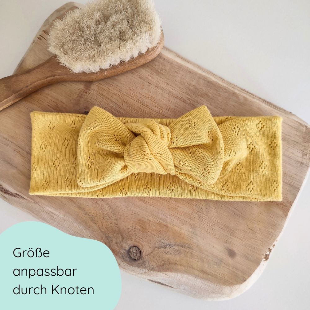 Stirnband mit Schleife | gelb