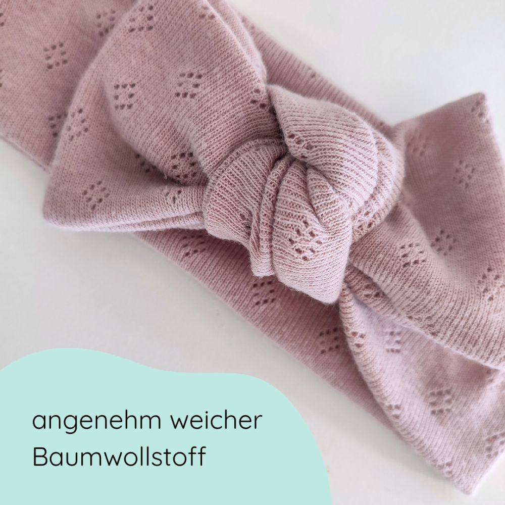Stirnband mit Schleife | hellrosa
