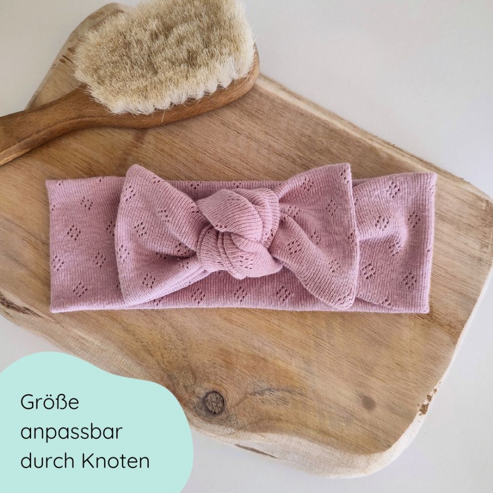 Stirnband mit Schleife | hellrosa