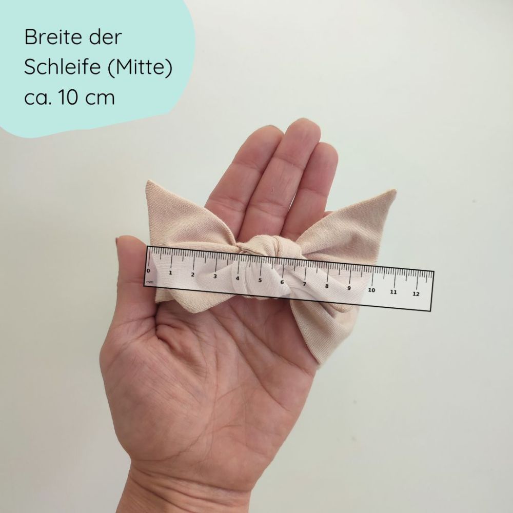 Detailbild Stirnband für Babys mit Schleife in beige