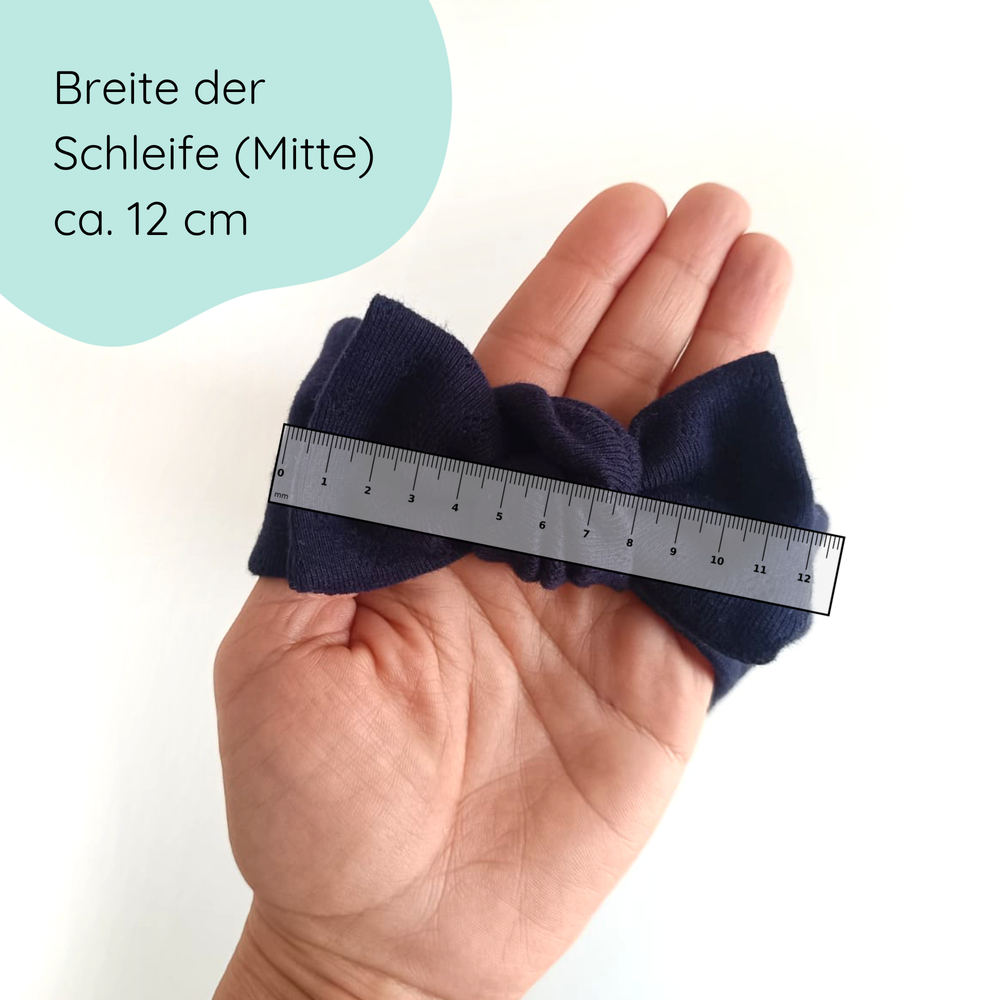 Stirnband mit Schleife | dunkelblau