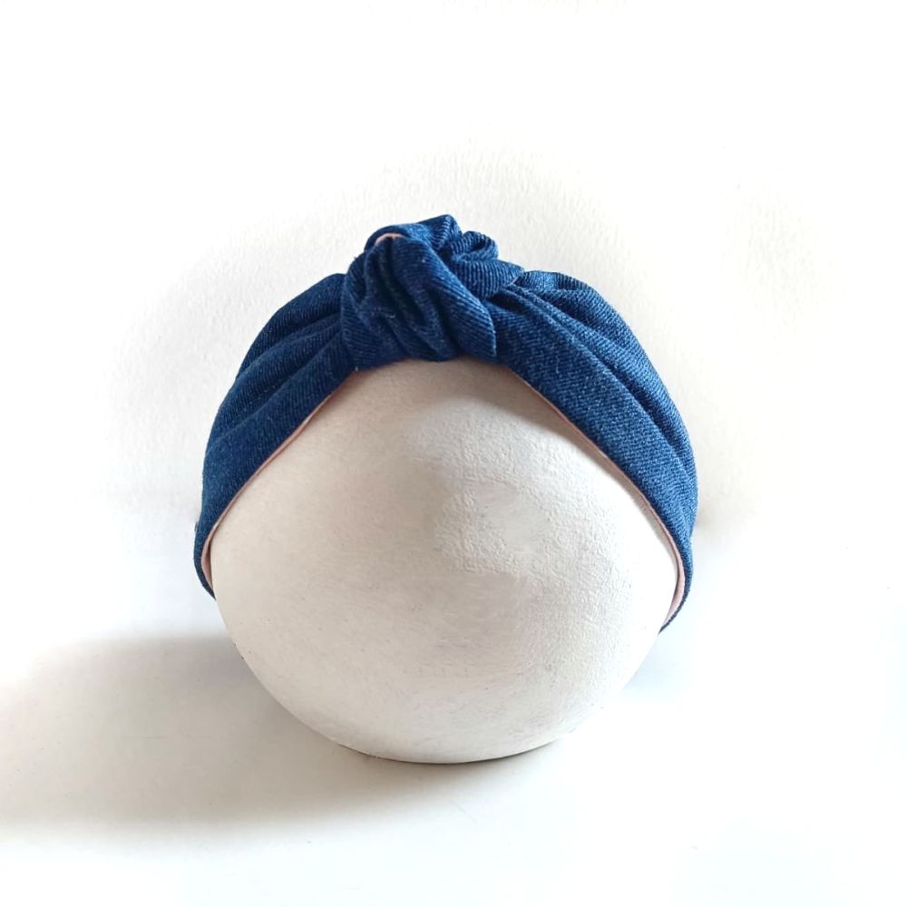 Haarreifen mit Knoten aus Jeans für Kinder