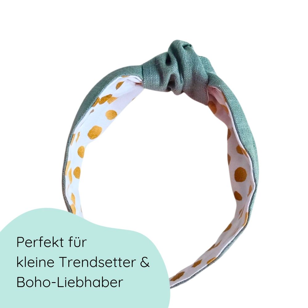 Headband | Knot | Linen - petrol