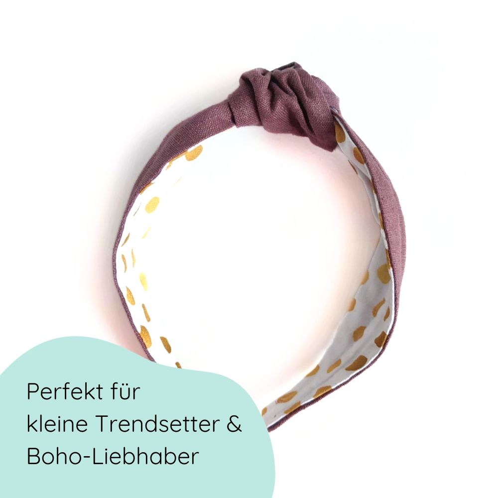Headband | Knot | Linen - mauve