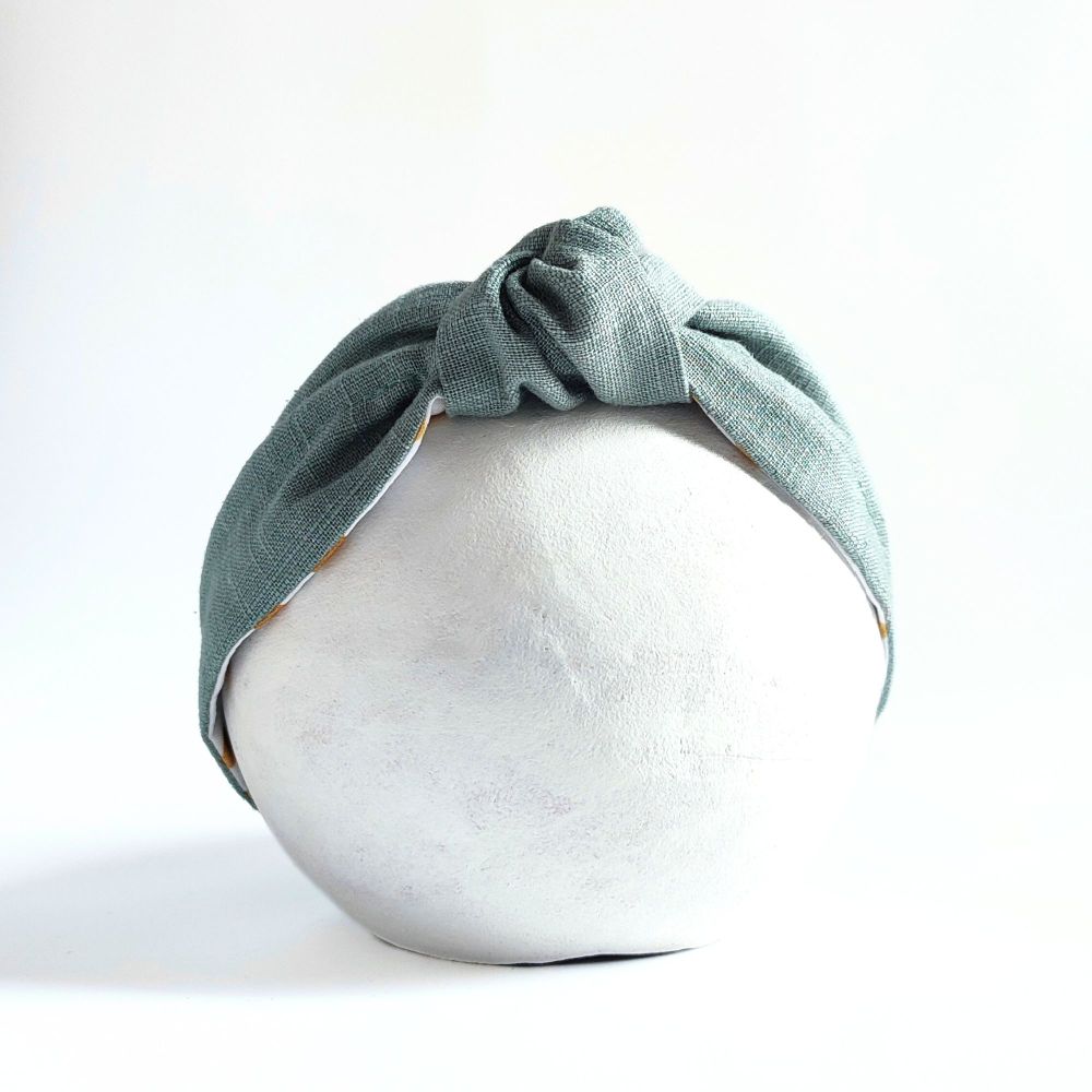 Headband | Knot | Linen - petrol