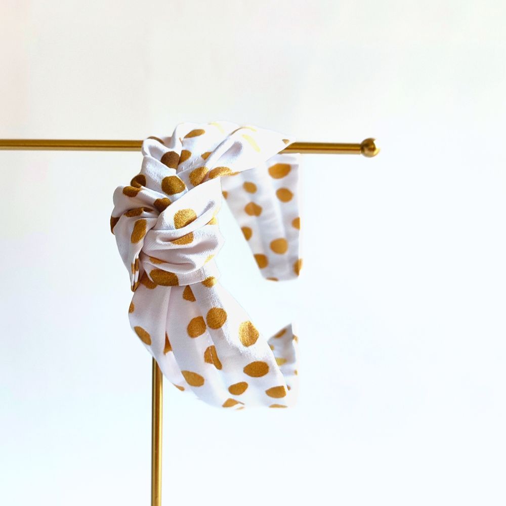Headband | knot | golden dots