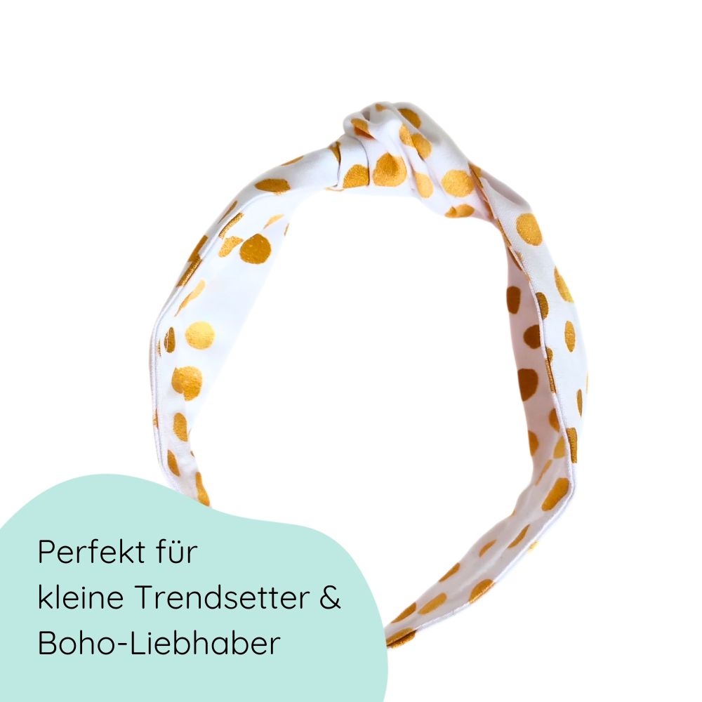 Headband | knot | golden dots