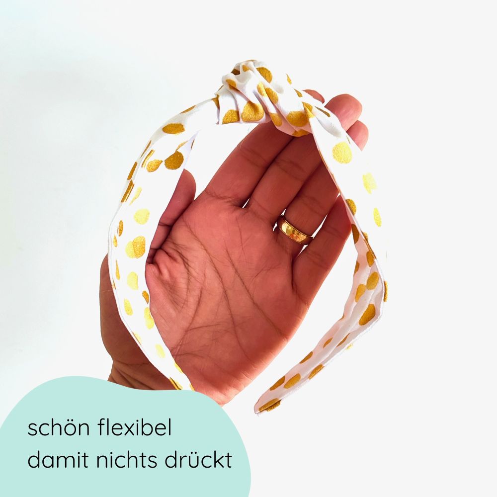 Headband | knot | golden dots