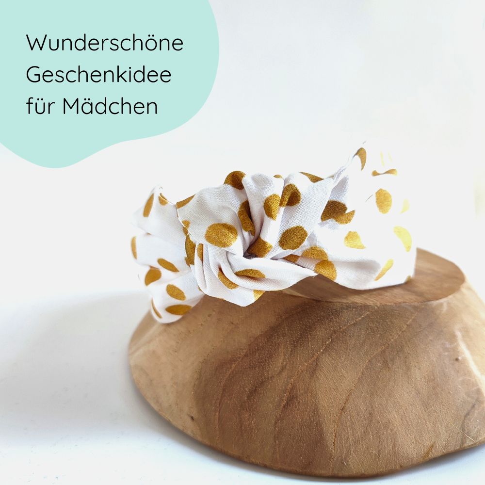 Headband | knot | golden dots