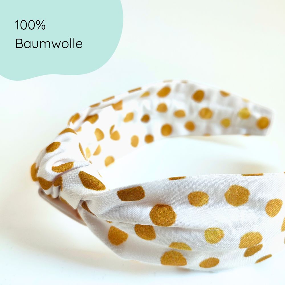 Headband | knot | golden dots