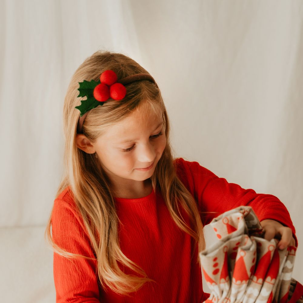 MAGICLULU 4-tlg. Weihnachts Haarschmuck Set - Santa Hut Haarspangen