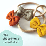 3-er Set Haarschleifen | Emma-Mini | Herbst