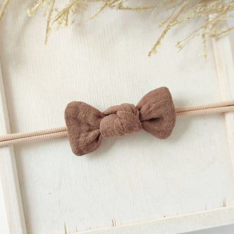 Baby hair bow | knot | brown