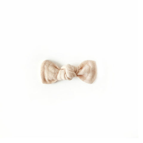 Haarschleife Knoten | Alligatorclip oder Haargummi | beige
