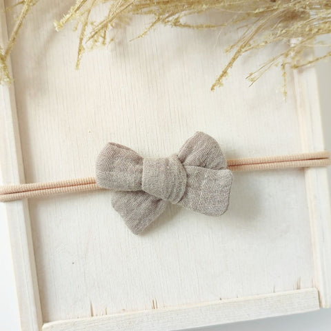 Baby Haarschleife | MIDI | taupe