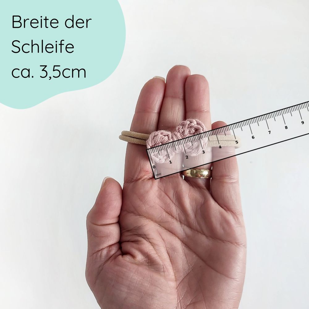Baby Haarschleife | gehäkelt | altrosa