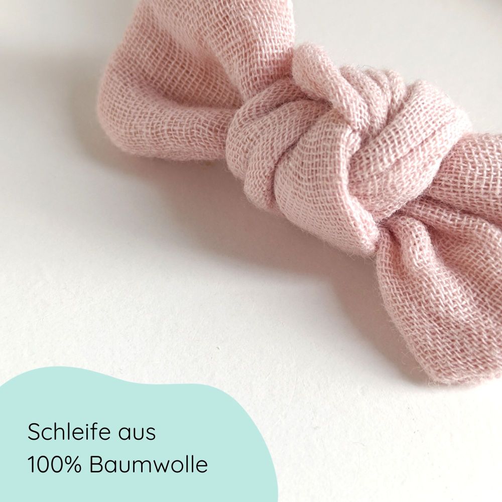 Hair bow knot | alligator clip or hair tie | light pink