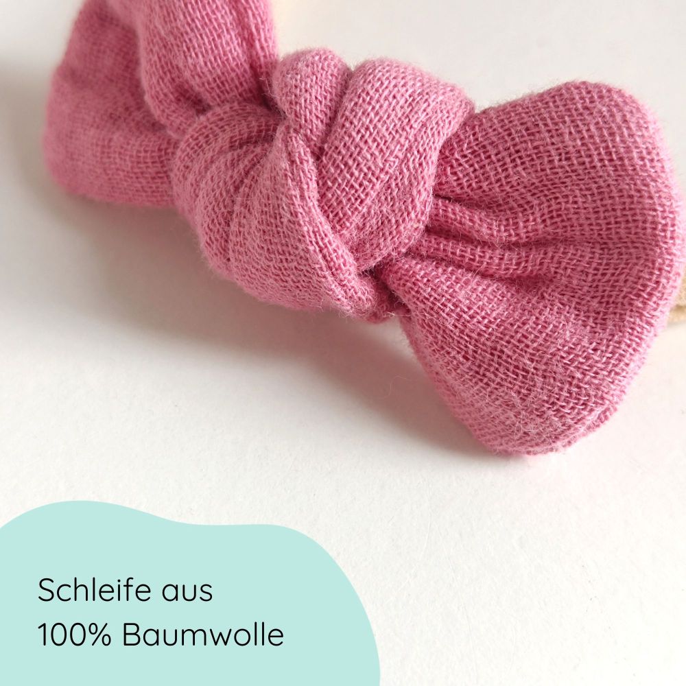 Baby Haarschleife | Knoten | rosa