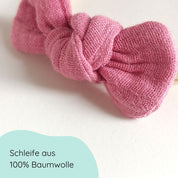 Haarschleife Knoten | Alligatorclip oder Haargummi | rosa
