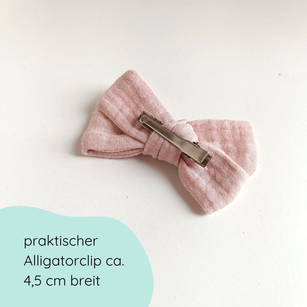 Haarschleife | MAXI | Alligatorclip | hellrosa