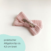 Haarschleife | MAXI | Alligatorclip | hellrosa