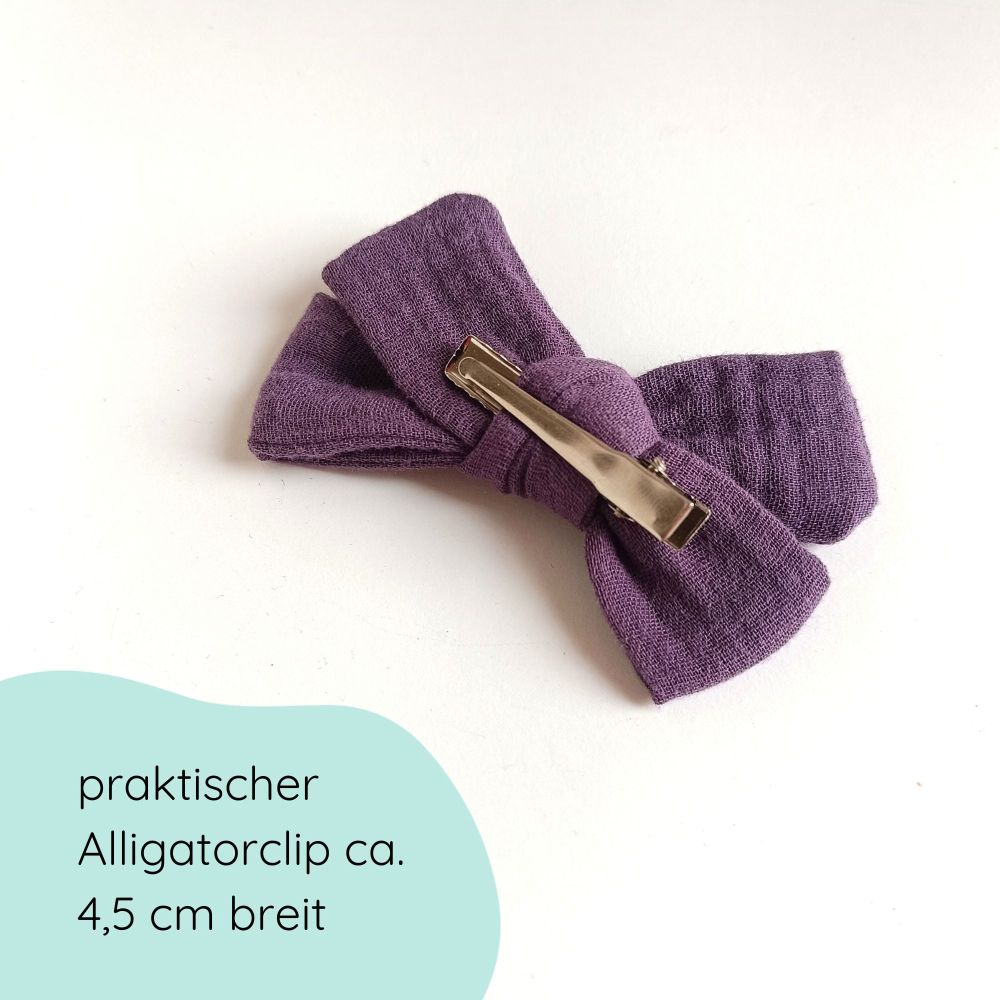Haarschleife | MAXI | Alligatorclip | pflaume