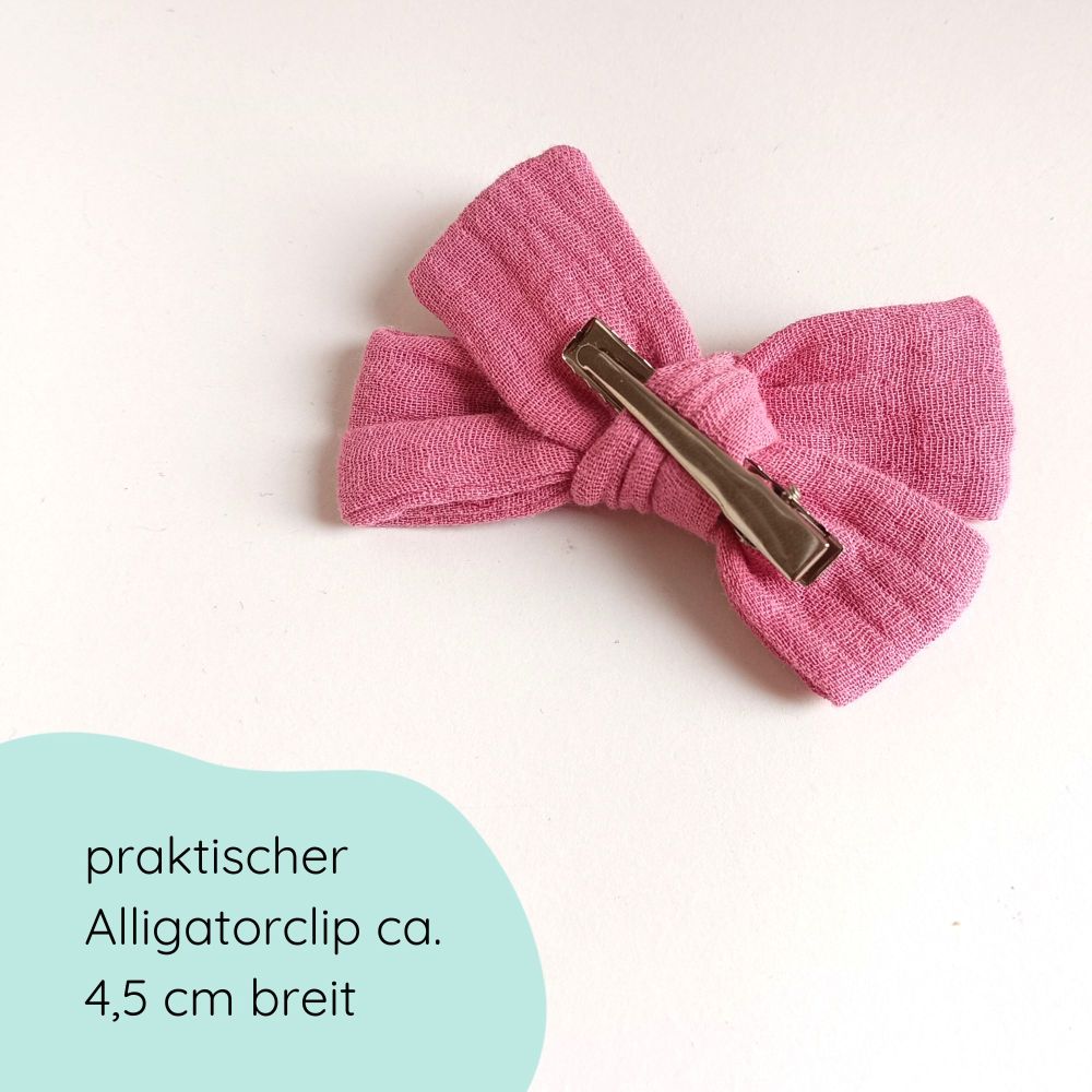 Haarschleife | MAXI | Alligatorclip | rosa
