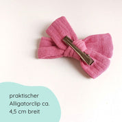 Haarschleife | MAXI | Alligatorclip | rosa