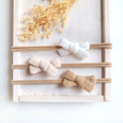 3-er Set Haarschleifen | MINI | natur