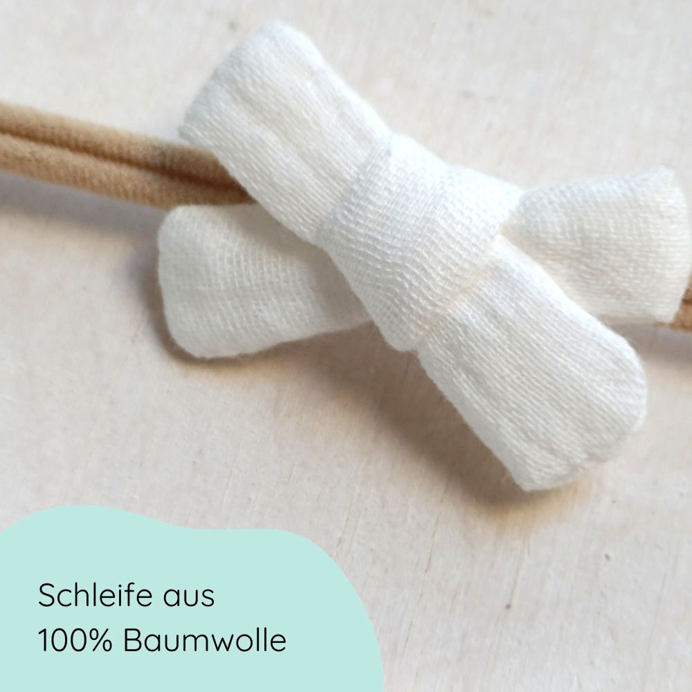 Haarschleife | MINI | weiß