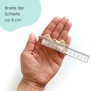 Haarschleife Knoten | Alligatorclip oder Haargummi | sand