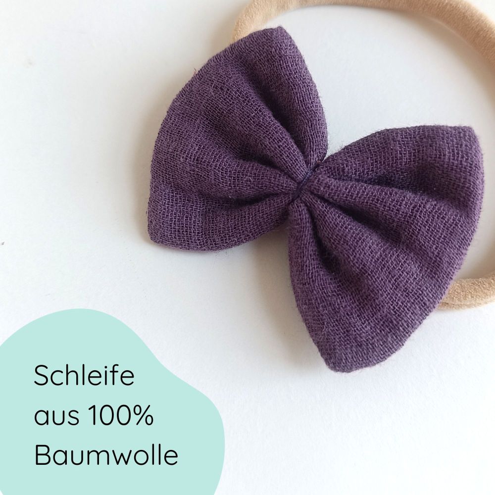 Baby Haarschleife | Emma | pflaume