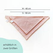 Dreieckstuch aus weicher Baumwolle mit feinem Lochmuster und Druckknöpfen in nude-rose