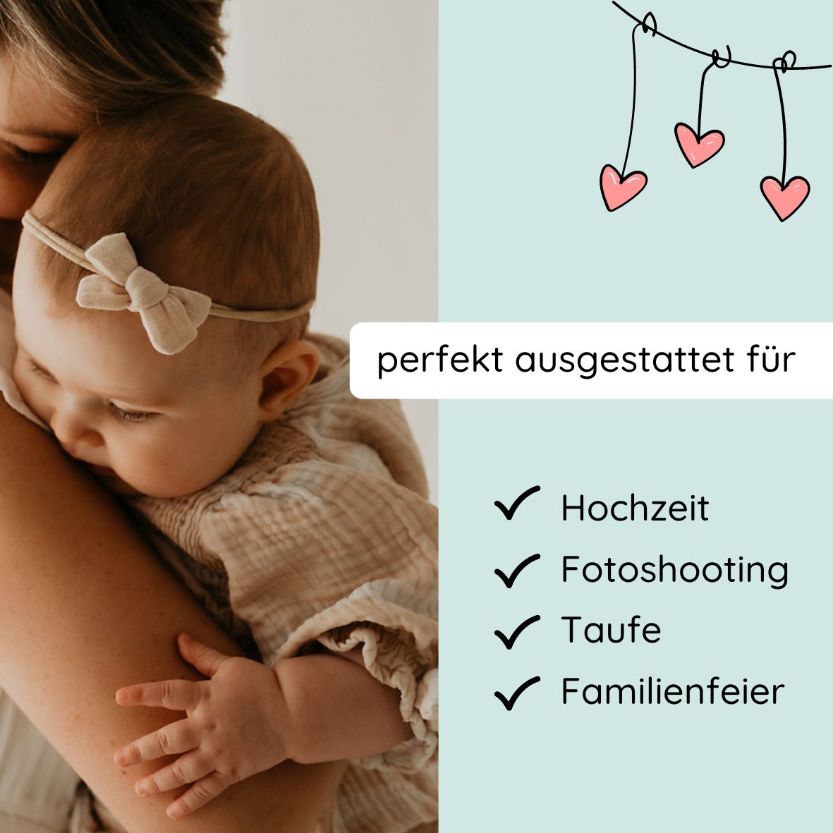 Baby Haarschleife | Knoten | hellrosa