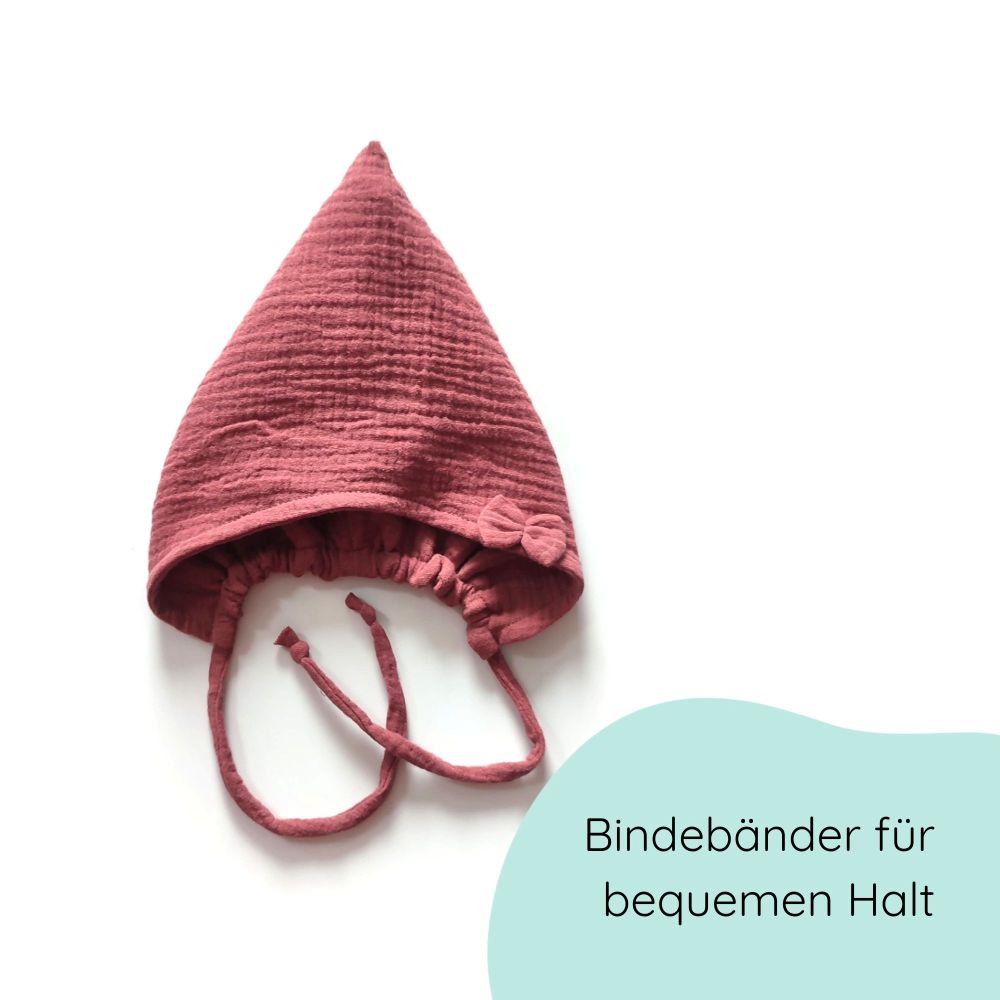 Zipfelmütze für Babys in rost